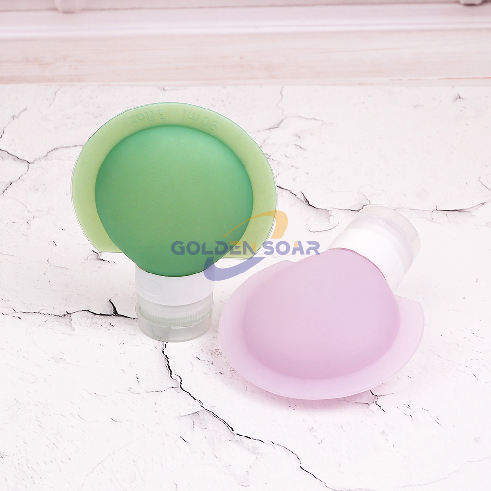 3pcs Silicone Travel Bottles Leak Proof Small Squeezable Containers Set 60ml 90ml Refillable Toiletries Shampoo Lotion Shower Gel Portable OEM Customizable - الصورة 2