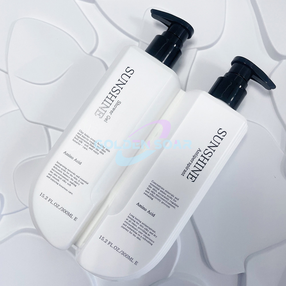 PE Dual Chamber Bottle U Shaped Empty Shampoo Bottles Plastic Packaging Hair Care Hand Wash Cosmetic Container - Image 3