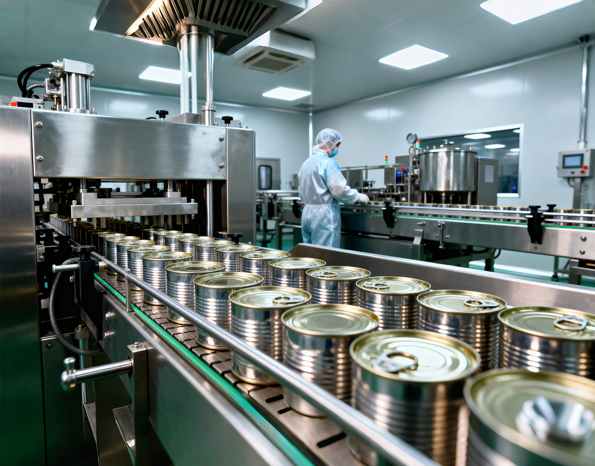 Empty Tinplate Can double seaming detail under magnification Empty Tinplate Can double seaming detail under magnification